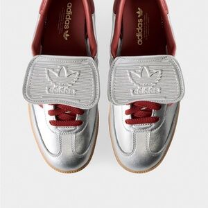 Adidas Samba LT Metallic Silver and Deep Red Shoes